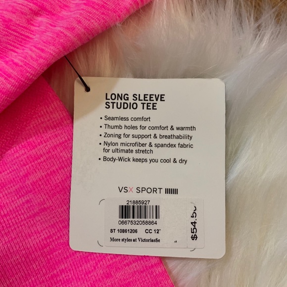 NWT VSX PINK STUDIO LONG SLEEVE T-SHIRT ❤️ - Picture 4 of 8